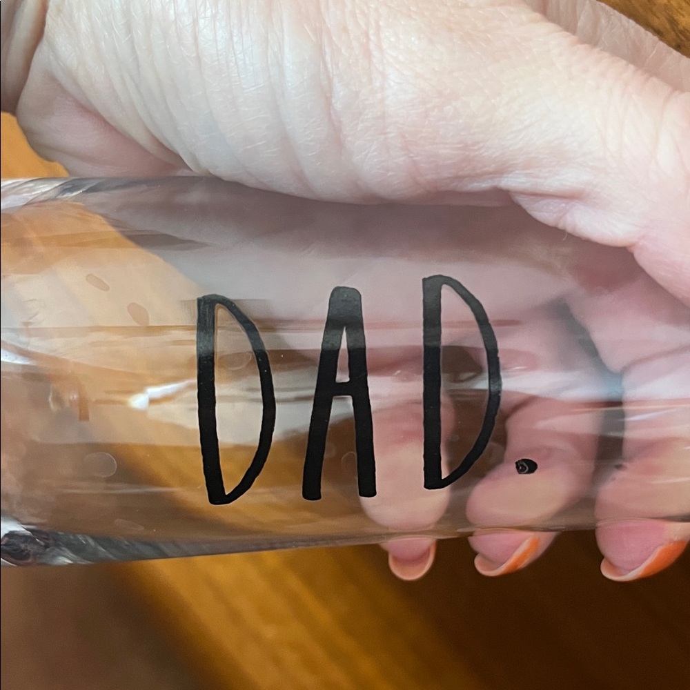 Like new Rae Dunn Clear Glass with Black Text - Picture 4 of 14